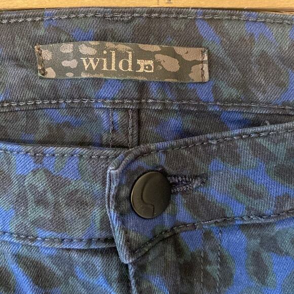 Joe's Women's The Milla Leopard Print Skinny Jean Midnight Green Size 32 - Picture 5 of 11